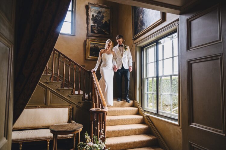 bride and groom during their couple wedding session Pauntley Court wedding photography