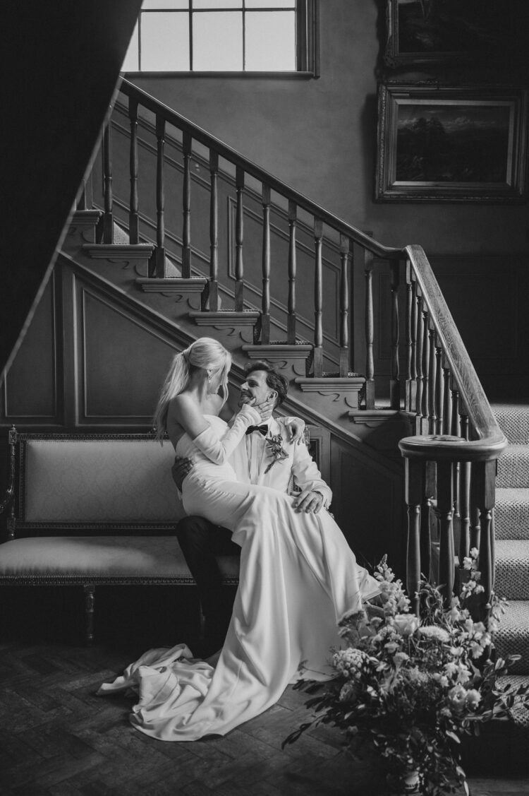 bride and groom during their couple wedding session Pauntley Court wedding photography