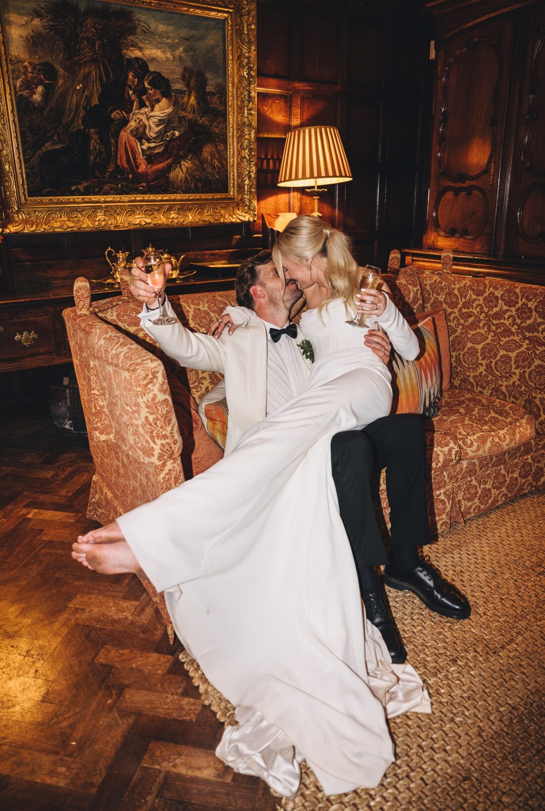 bride and groom during their couple wedding session Pauntley Court wedding photography