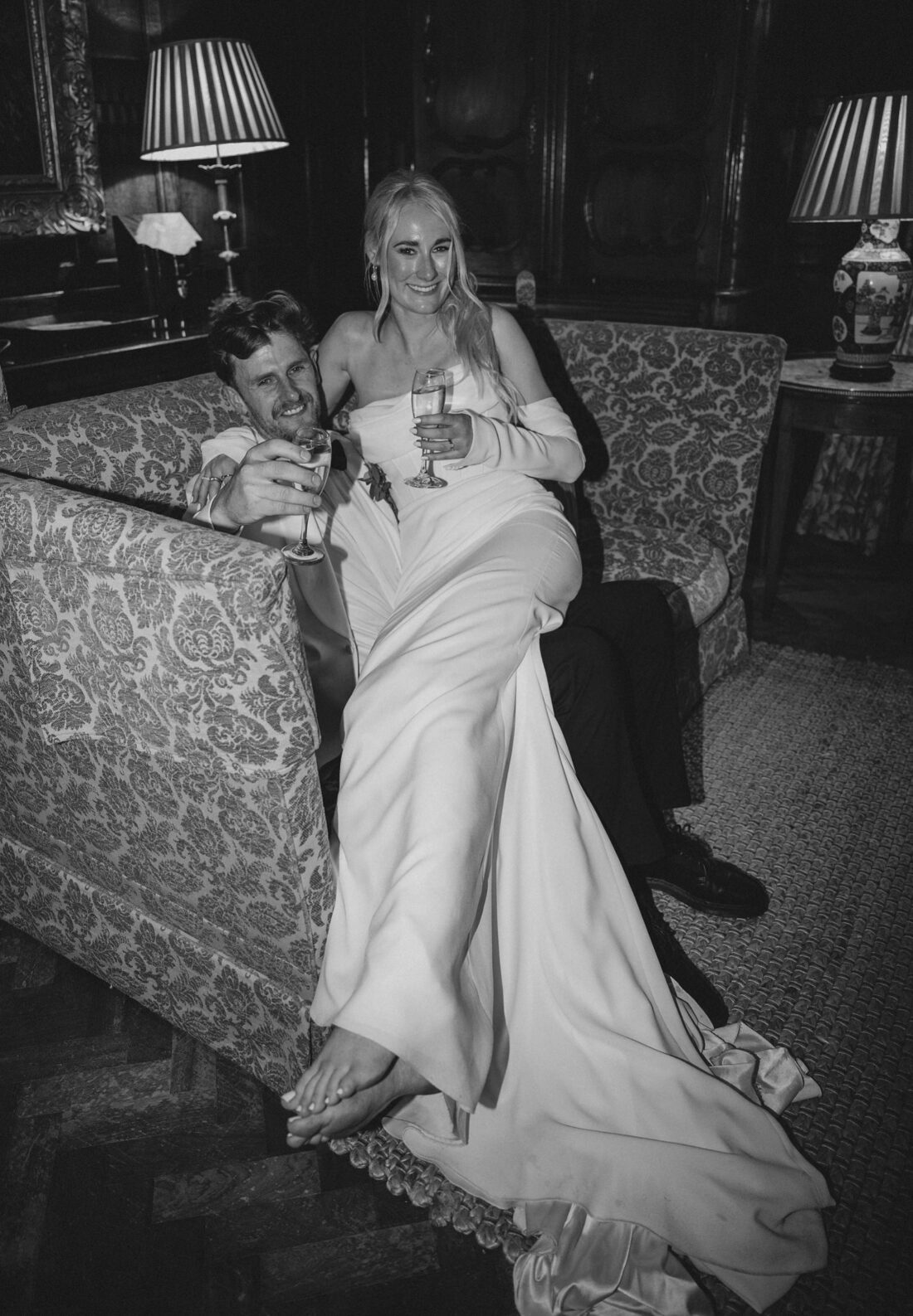 bride and groom during their couple wedding session Pauntley Court wedding photography
