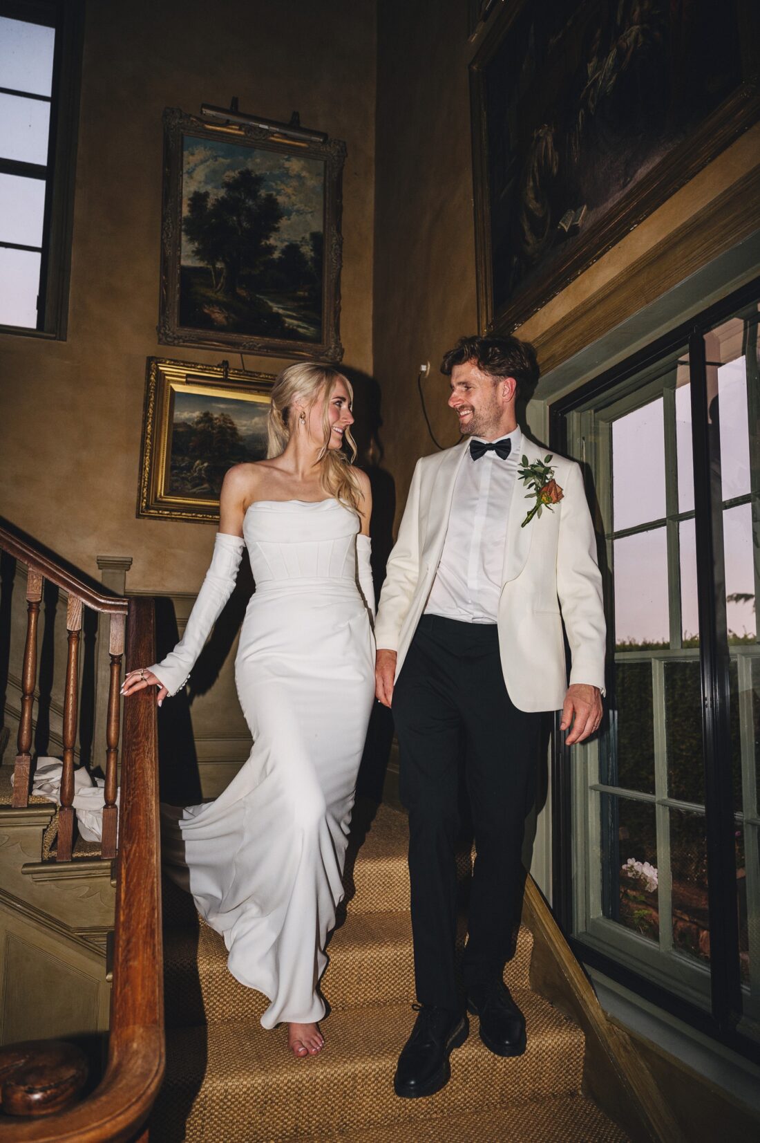 bride and groom during their couple wedding session Pauntley Court wedding photography