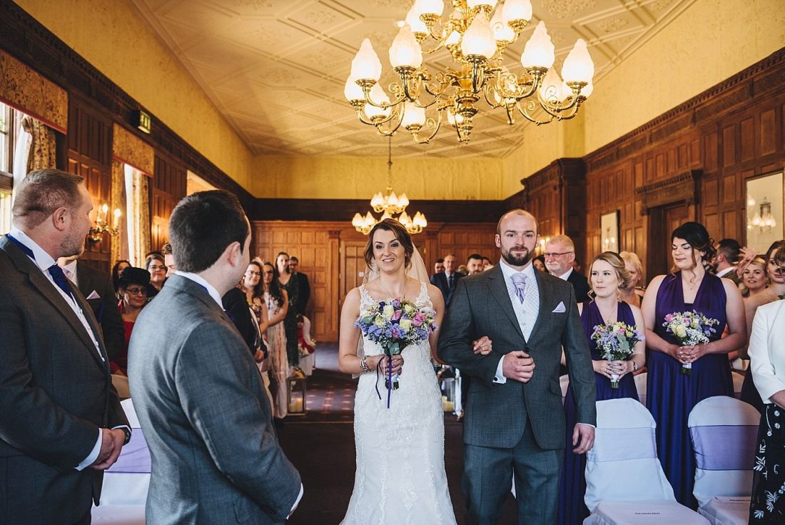 wedding ceremony at Dumbleton Hall