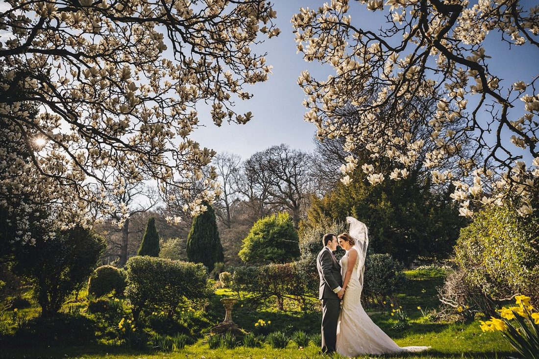 bride and groom in Magnolia