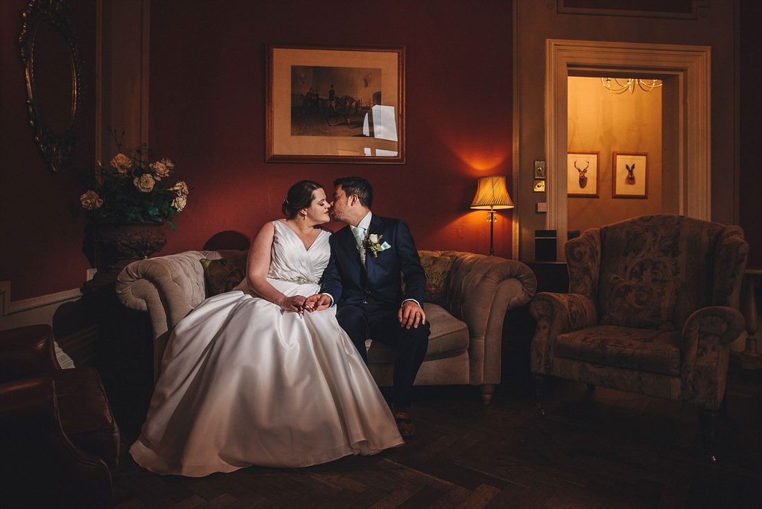 bride groom at Glewstone Court