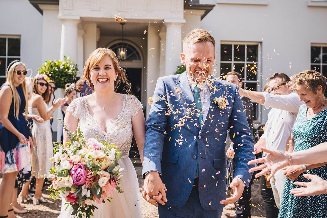 confetti moment at Glewstone court