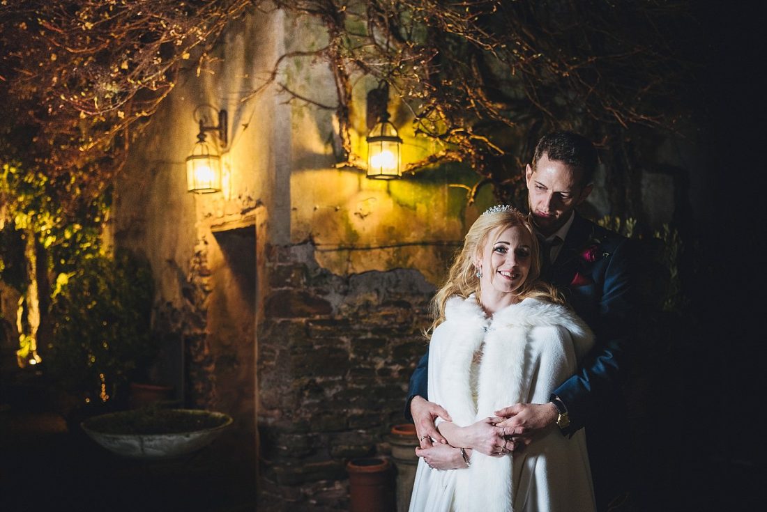 winter wedding at Glewstone Court