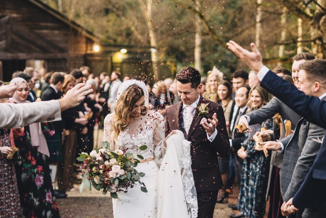 confetti moment at Hampton Manor