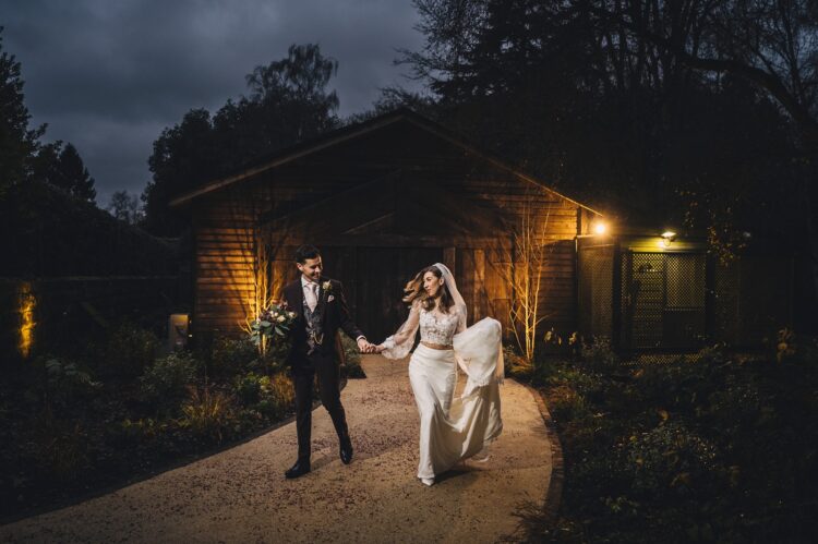 bride and groom having a few moments together during their photo session