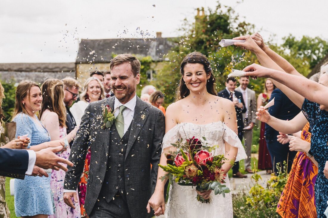 confetti moment at Blackwell Grange