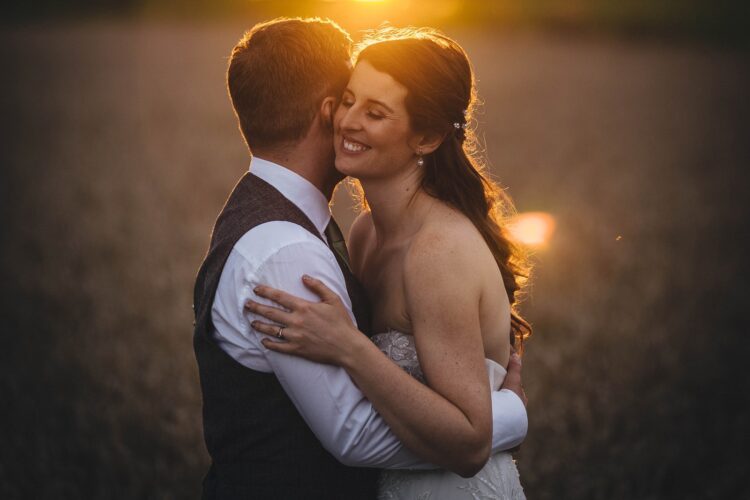 couple pictures during golden hour at Blackwell Grange