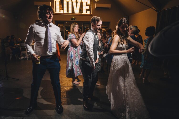 wedding dancefloor fun at Blackwell Grange