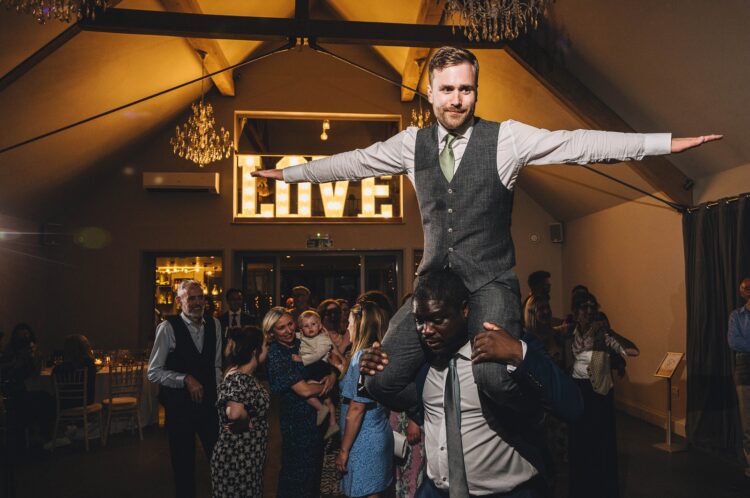 wedding dancefloor fun at Blackwell Grange