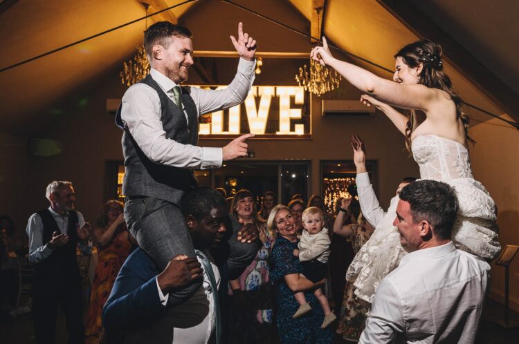 wedding dancefloor fun at Blackwell Grange