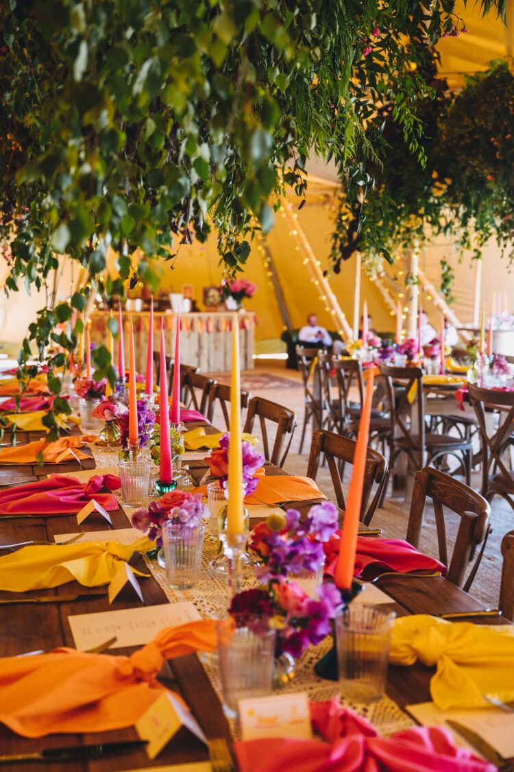 tipi wedding decor at the Orchard at Munsley