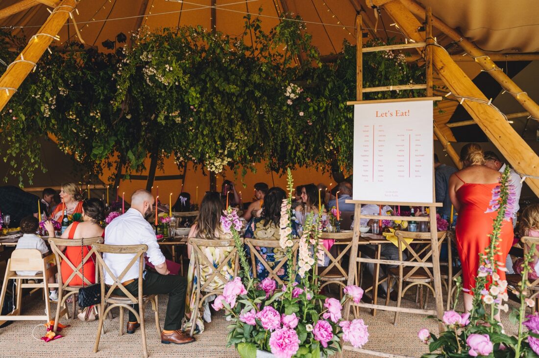 tipi wedding decor at the Orchard at Munsley