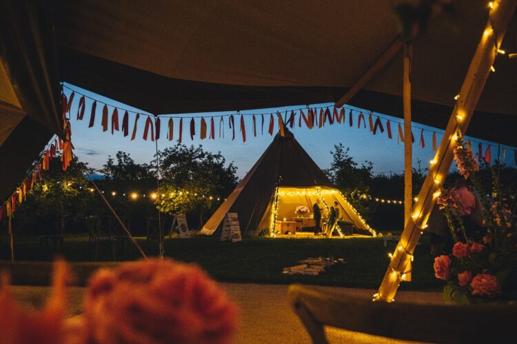 blue hour at the orchard at munsley wedding photography
