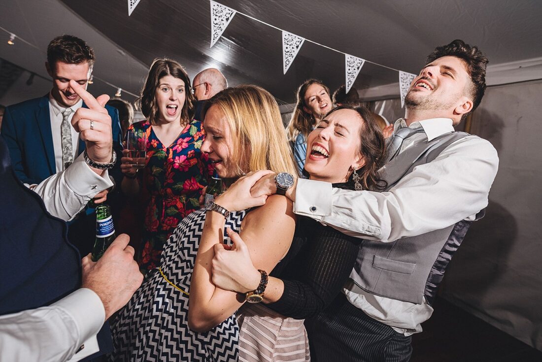 broadfield court wedding photography guests having fun on the dance floor