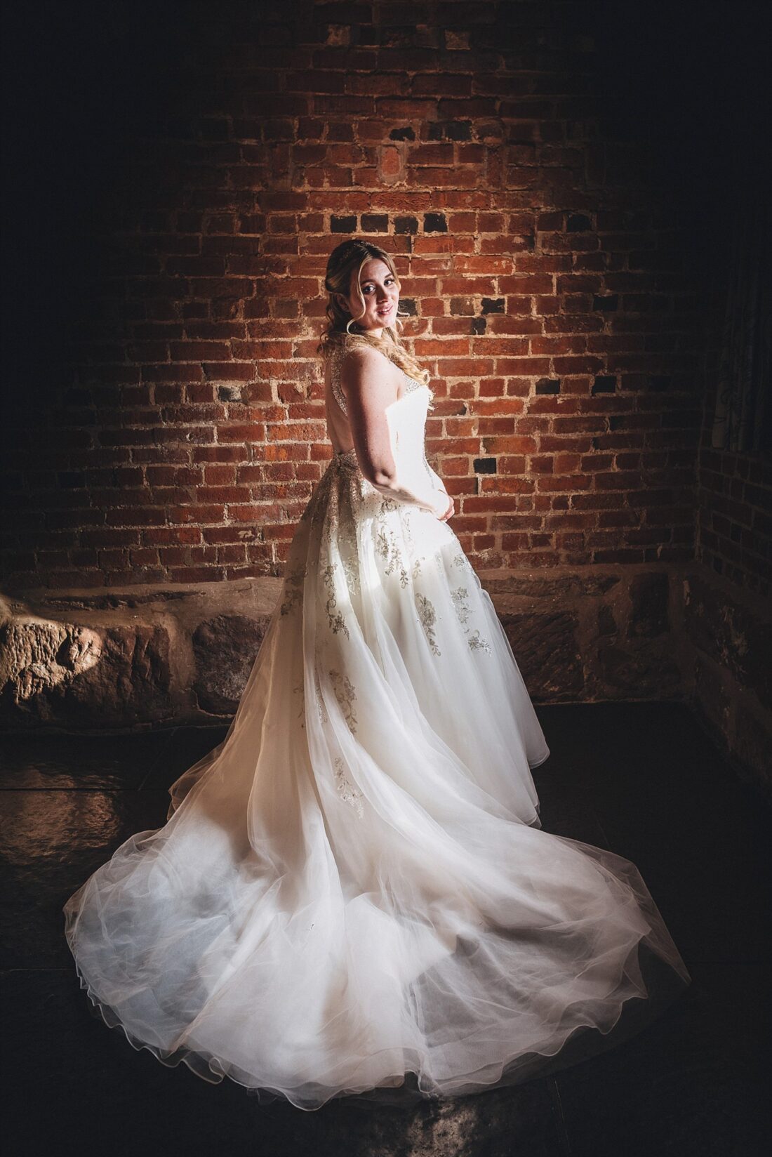 bridal portrait Curradine Barns