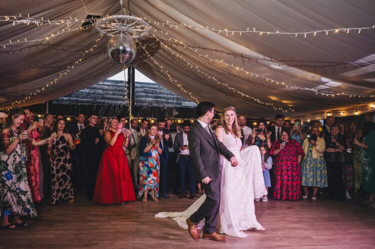 bride and groom first dance at wilde lodge