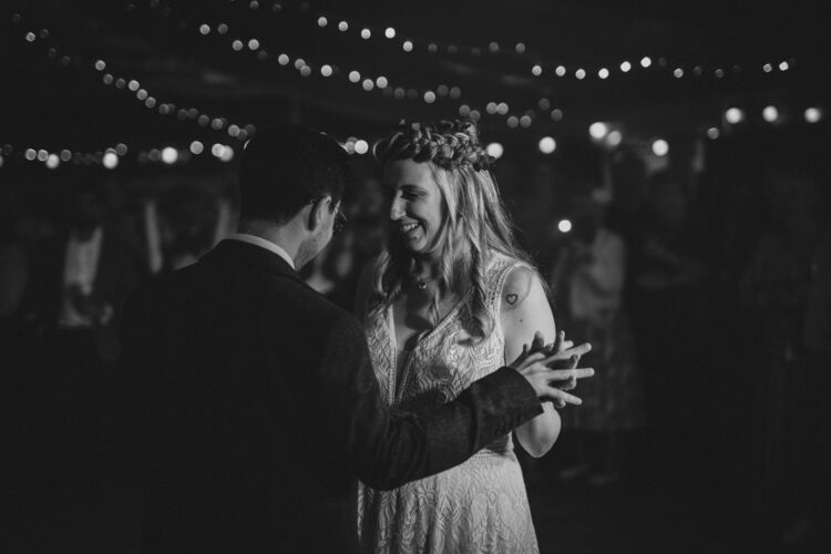 bride and groom first dance at wilde lodge