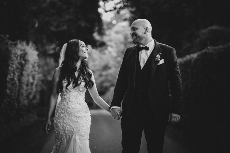 bride and groom photos at Bredenbury Court barns