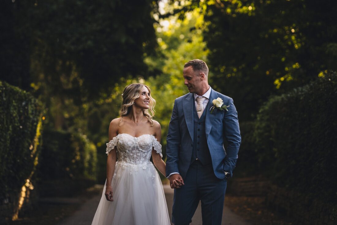 bride and groom photos at Bredenbury Court barns