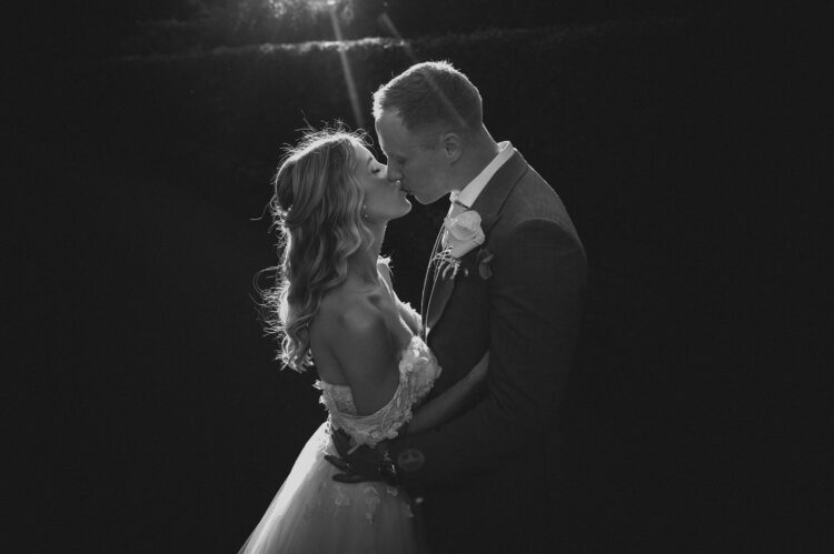 bride and groom photos at Bredenbury Court barns