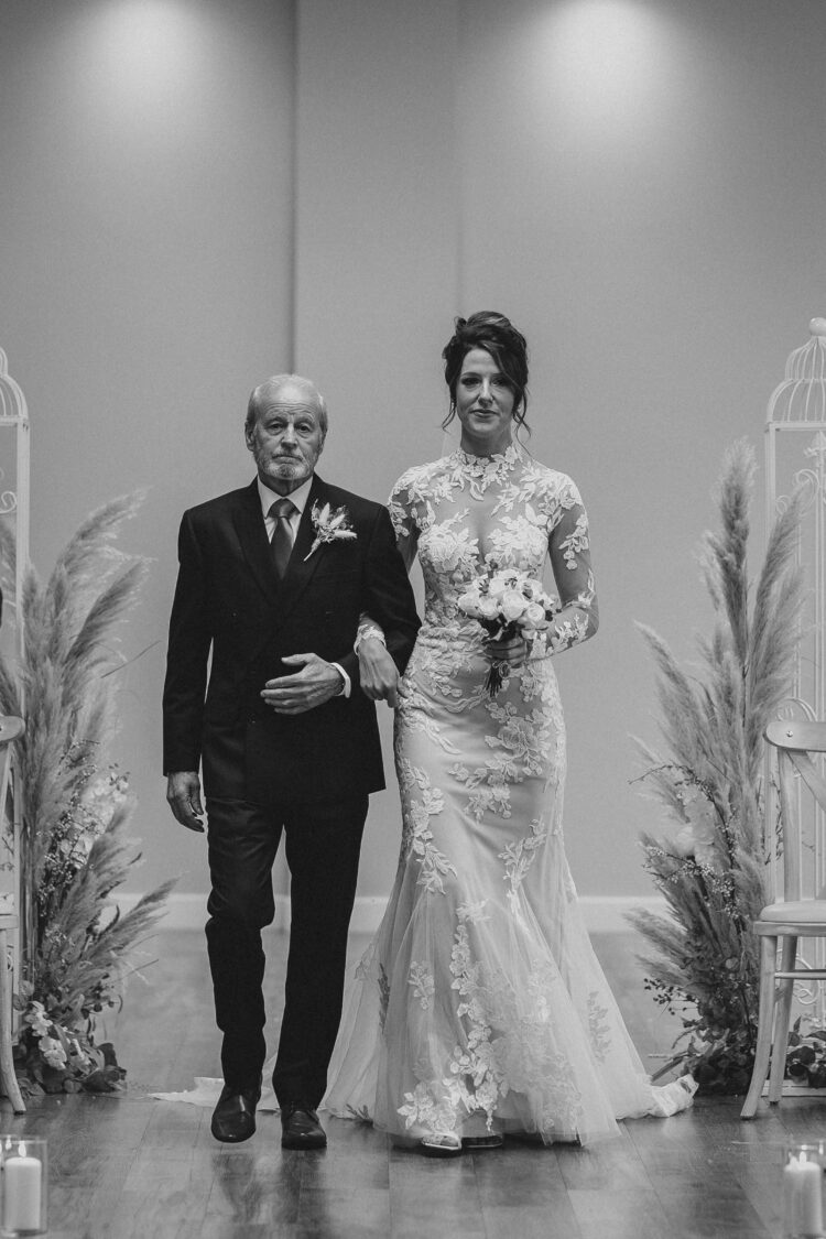 wedding ceremony in the orangery at Bredenbury Court