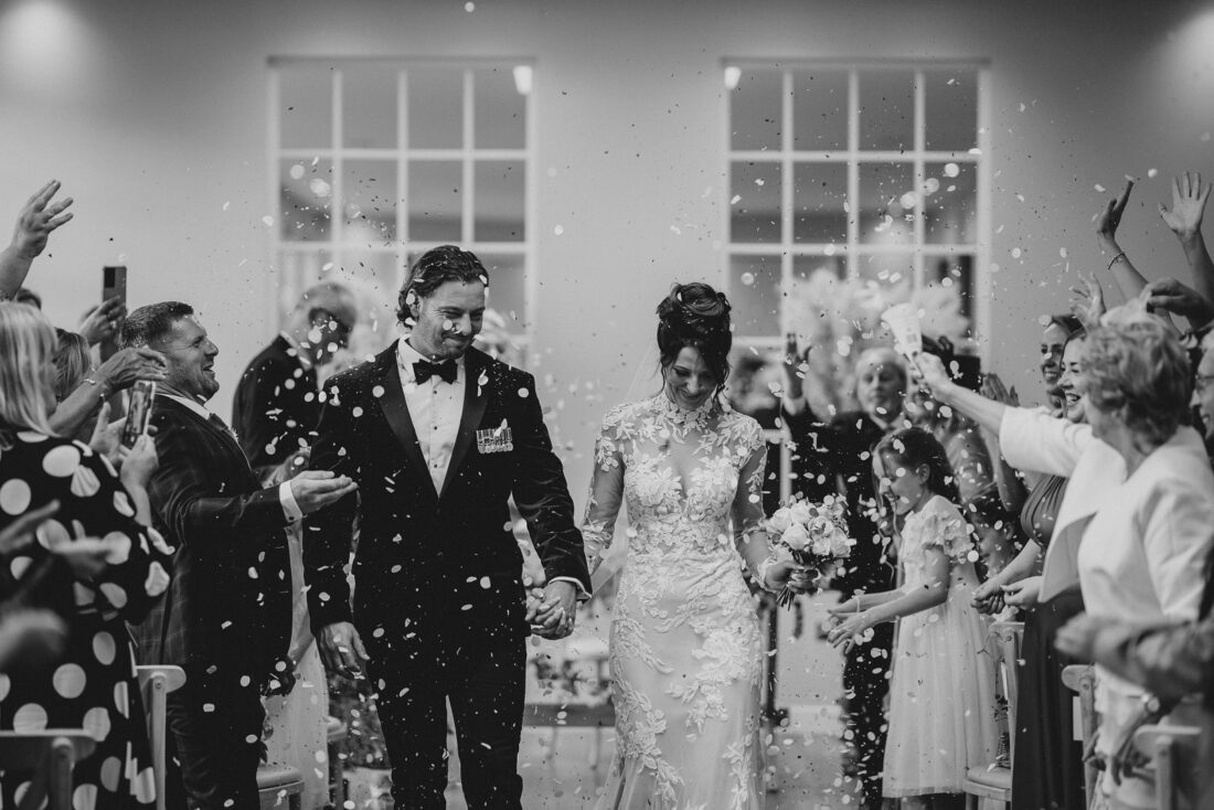 confetti moment at Bredenbury Court