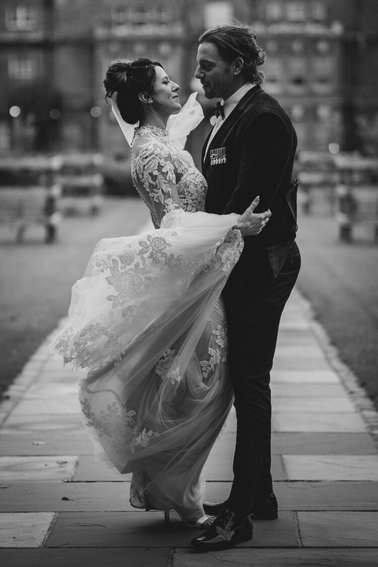 bride and groom photos at Bredenbury Court barns