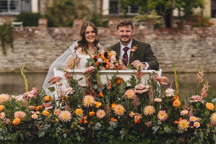 outdoor wedding ceremony at Birtsmorton Court