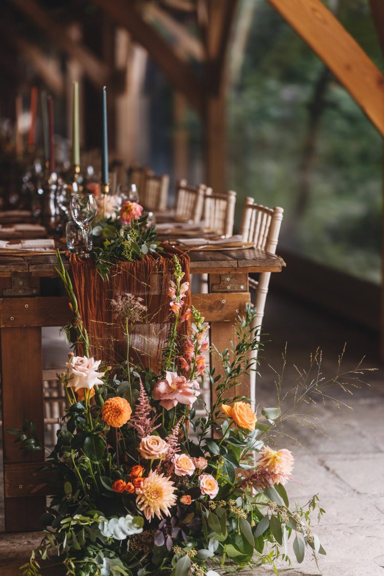 wedding decor at Birtsmorton Court