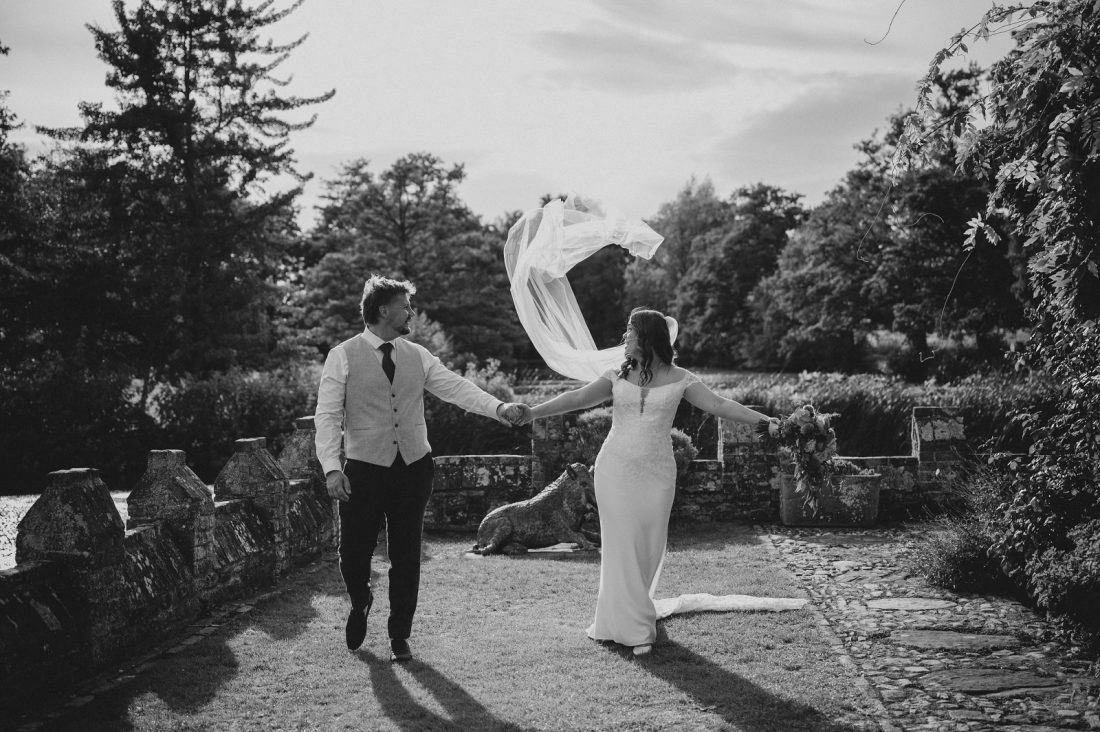 bride and groom during their birtsmorton court wedding photography shoot