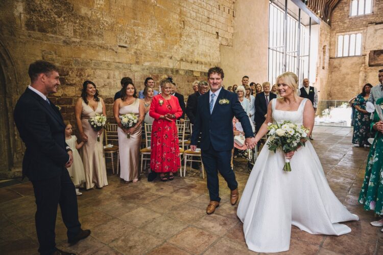 wedding ceremony at Blackfriars Priory Gloucester