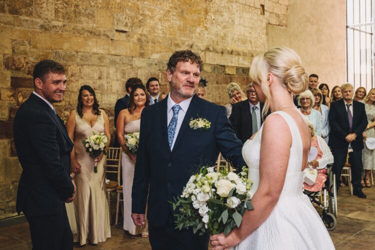 wedding ceremony at Blackfriars Priory Gloucester