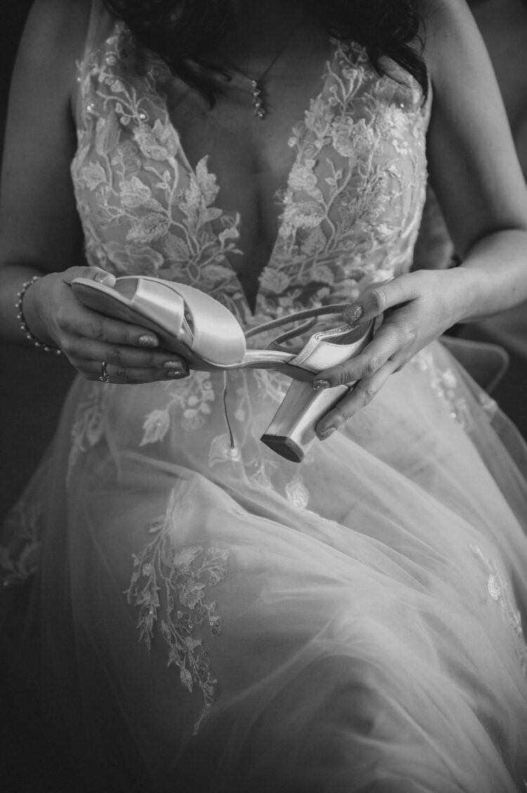 bridal preparations at Brockencote Hall