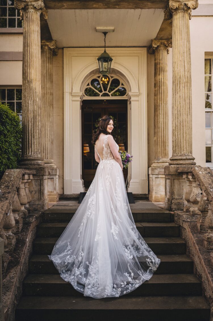 bridal portait at Brockencote Hall