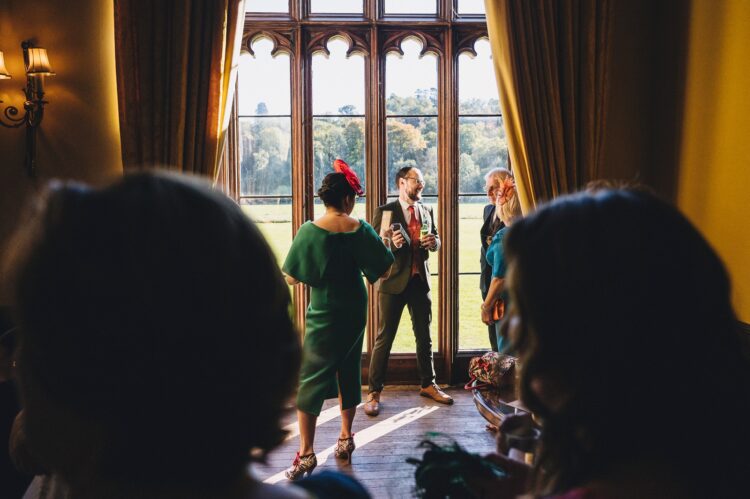 wedding guests at Hampton Court Castle