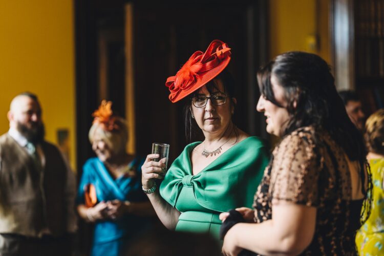 wedding guests at Hampton Court Castle