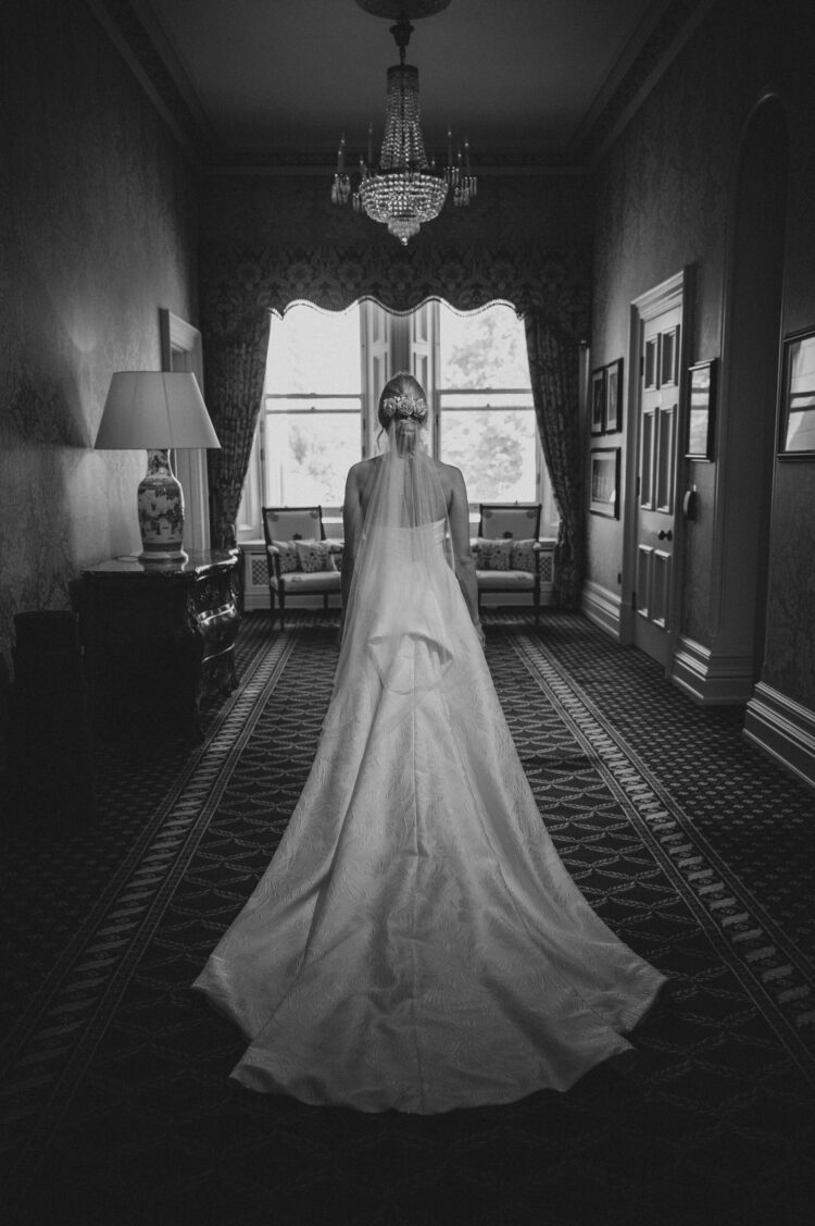 bride posing on her wedding day at Kilworth House