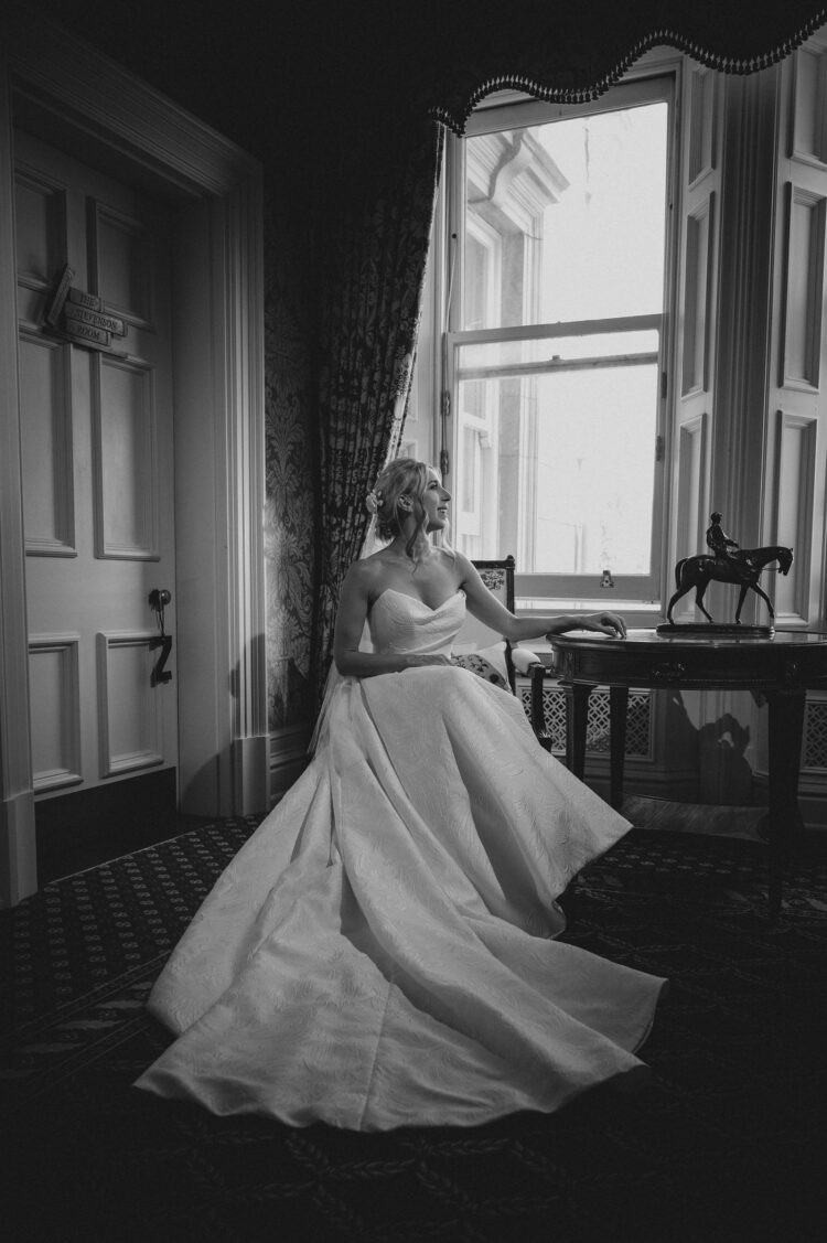 bride posing on her wedding day at Kilworth House