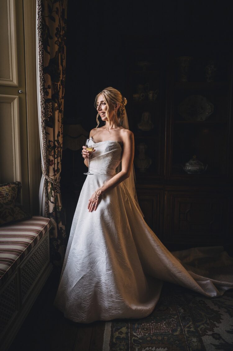 bride posing on her wedding day at Kilworth House