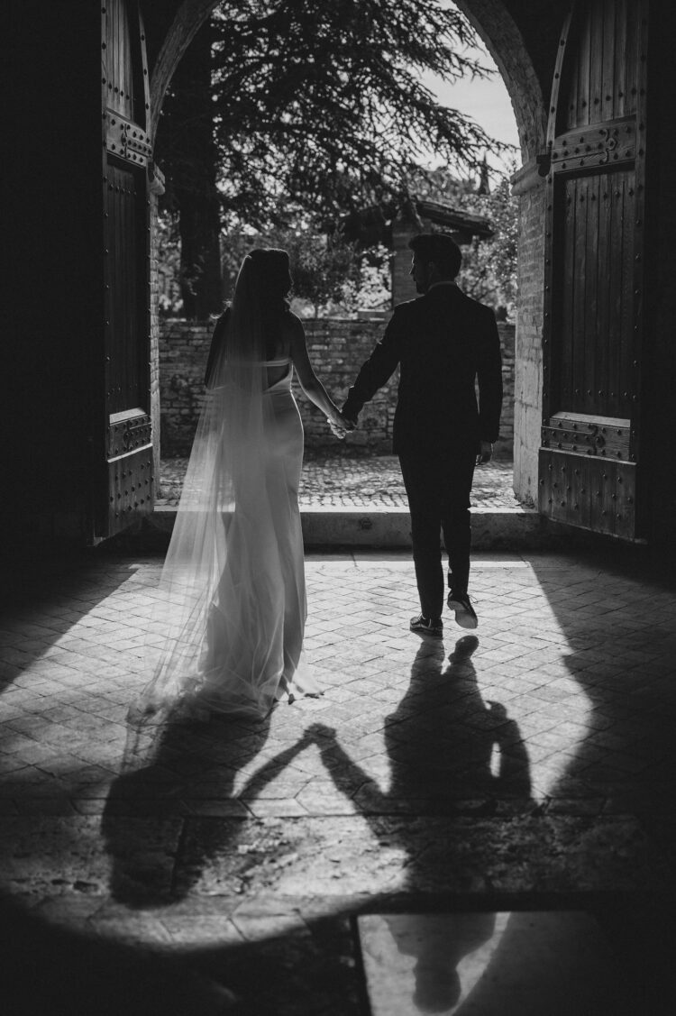 just married at San Galgano Abbey, Tuscany, Italy