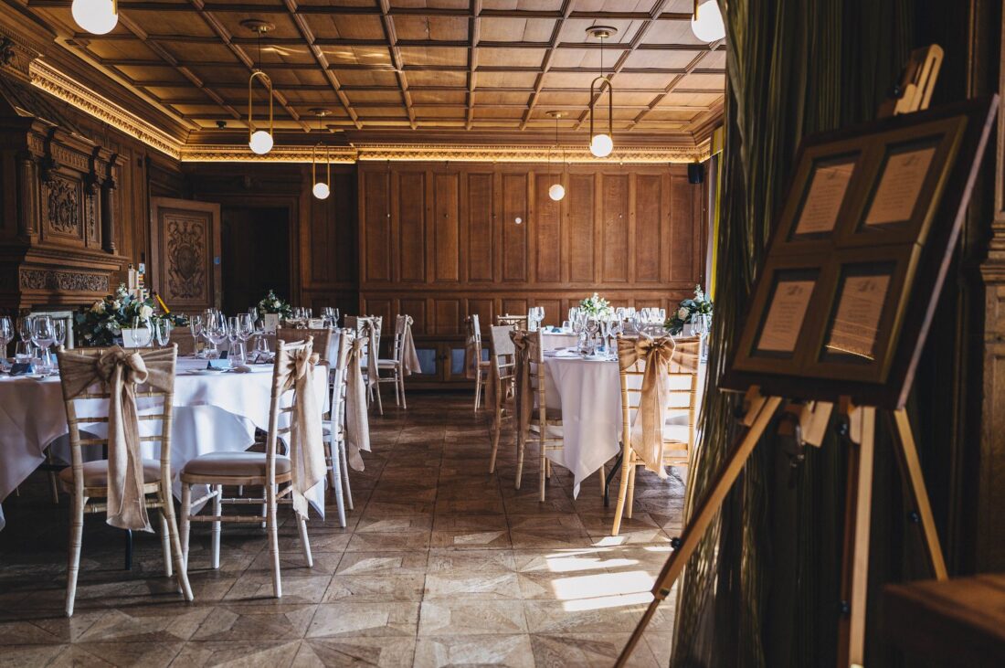 wedding breakfast and speeches at the wood norton wedding venue, the wood norton wedding photographer
