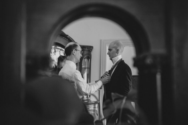 groom getting ready at Berwick Lodge
