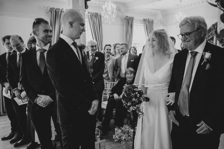 wedding ceremony at Berwick Lodge