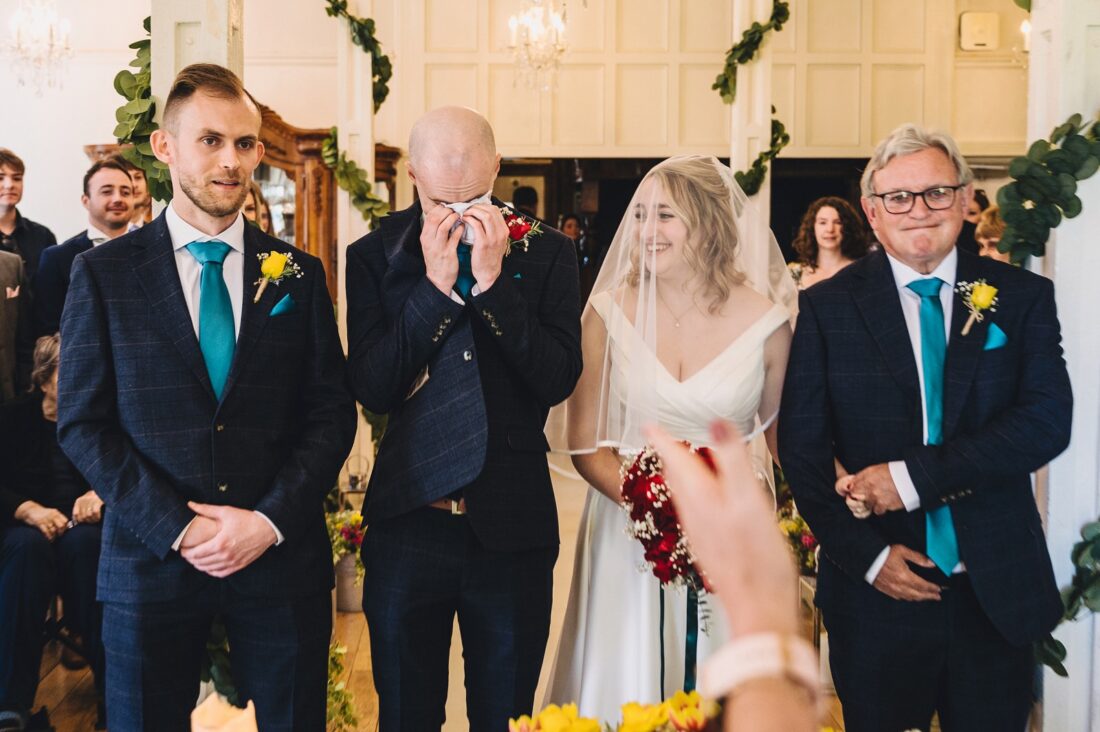 wedding ceremony at Berwick Lodge
