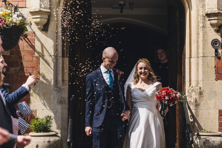 confetti moment at Berwick Lodge