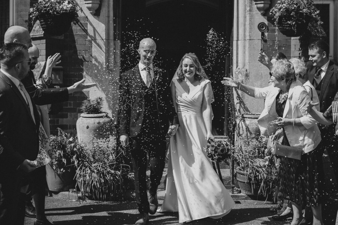 confetti moment at Berwick Lodge