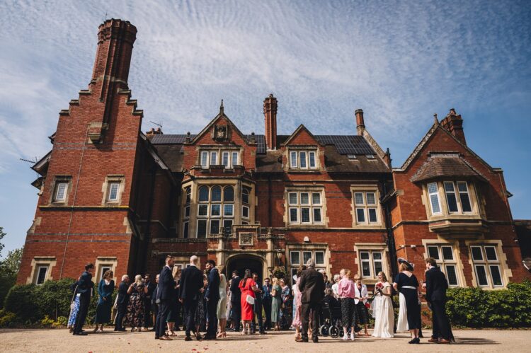 reception drinks at Berwick Lodge wedding venue